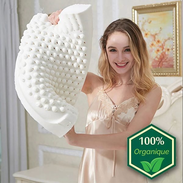 Oreiller orthopédique en latex 100 % naturel pour les douleurs cervicales – Image 3