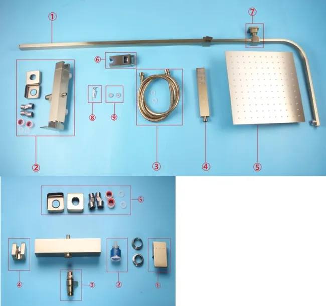 Colonne de douche mécanique ESSEBAGNO Or – Image 2